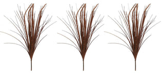 3 Pieces 28" Glitter Grass Bush Christmas Spray, Copper