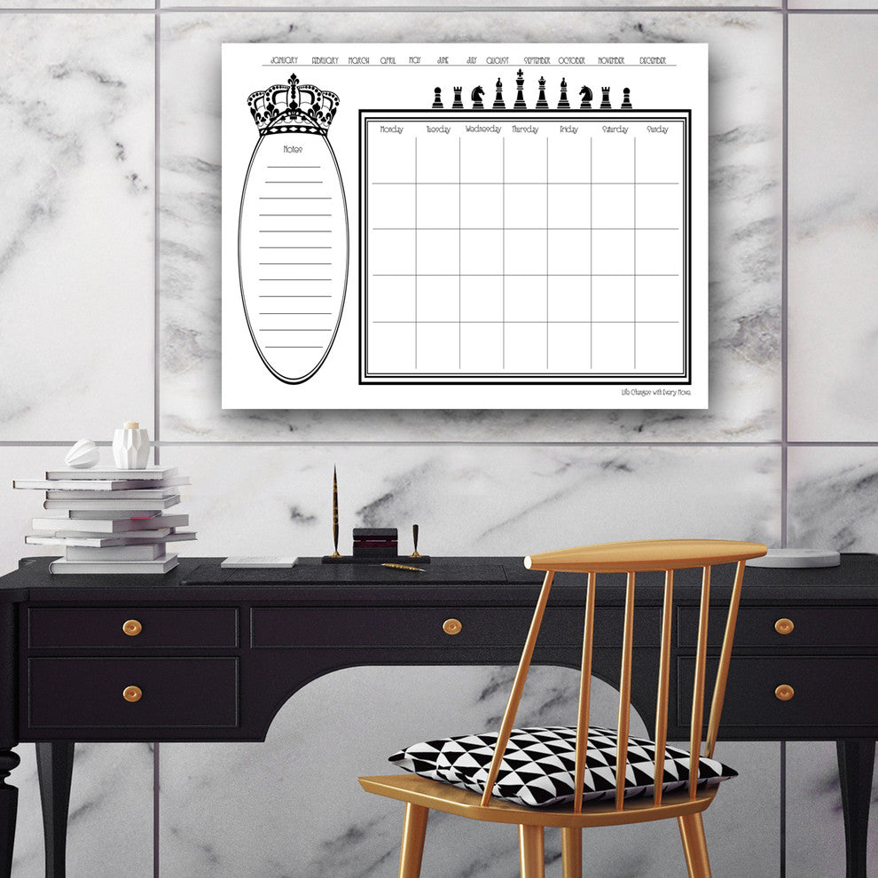 Ready2HangArt Regal Dry Erase Monthly Calendar on ArtPlexi, 30"x40"