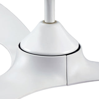 56" Modern Propeller Ceiling Fan with Remote Control and DC Reversible Motor, White