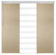 Blanched White-Raisa 3-Panel Track Extendable Vertical Blinds 36-66"x94"