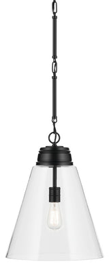 19.75" 1-Light Large Pendant With Clear Glass