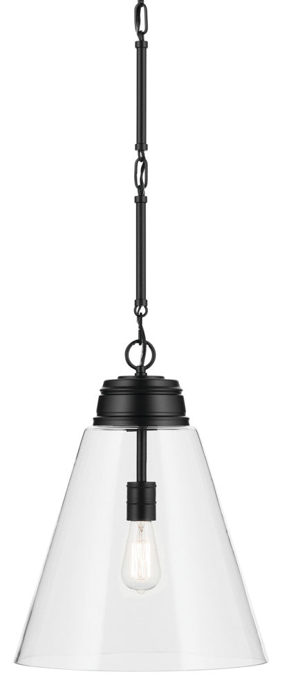 19.75" 1-Light Large Pendant With Clear Glass