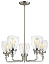 Belton 5-Light Up Chandelier, Brushed Nickel