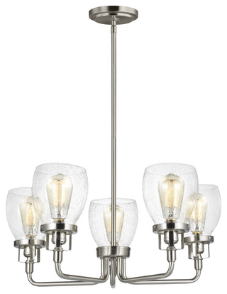 Belton 5-Light Up Chandelier, Brushed Nickel