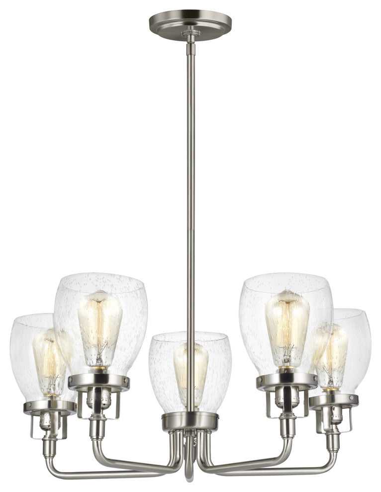 Belton 5-Light Up Chandelier, Brushed Nickel