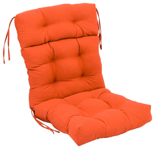 20-"x42" Solid Twill Tufted Chair Cushion Orange