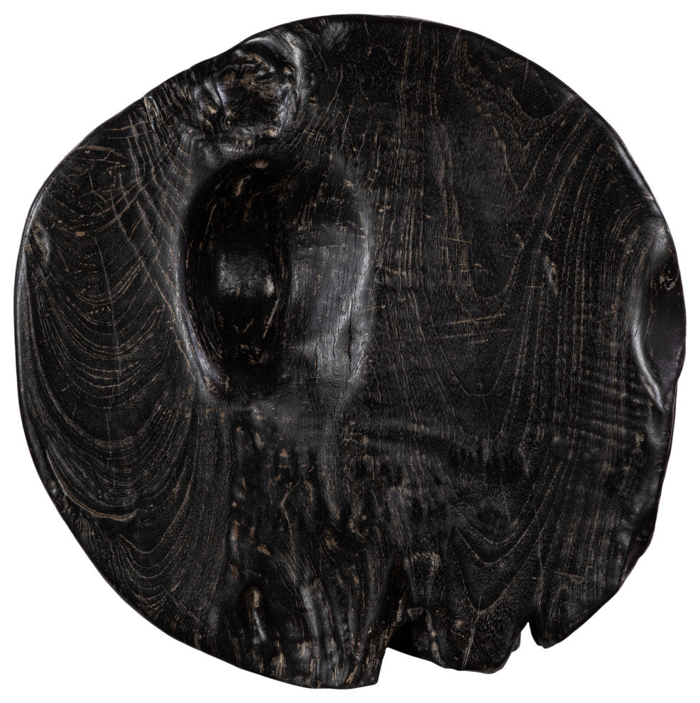 Black Wash Stool, Round