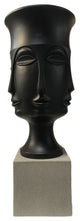 Assisi Floor Vase Large Matte Black Finish on Resin With Frosted Gray Base