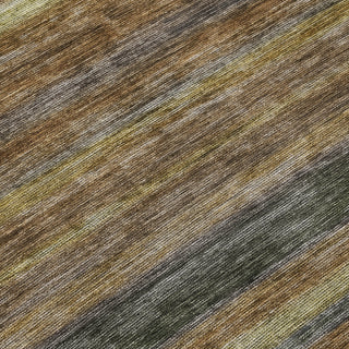 Machine Washable Indoor/Outdoor Chantille ACN1639 Brown 10' x 14' Rug