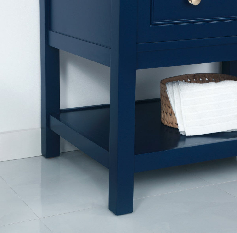 Matilda Single Bathroom Vanity, Blue, 30"
