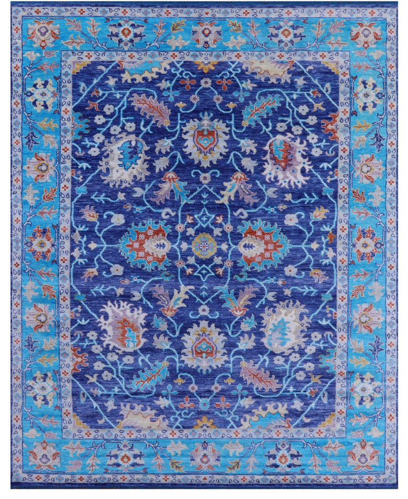 Hand Knotted Turkish Oushak Wool Rug 9' 6" X 11' 11" - Q15581