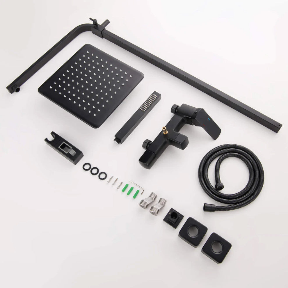 Rain Shower System with Tub Spout and High Pressure 10" Rain Shower Head