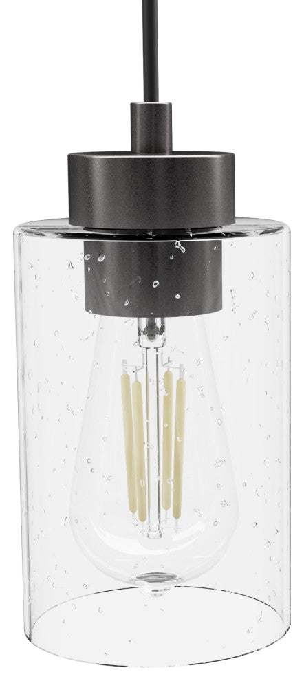 Hartland Noble Bronze With Seeded Glass 3 Light Cluster Ceiling