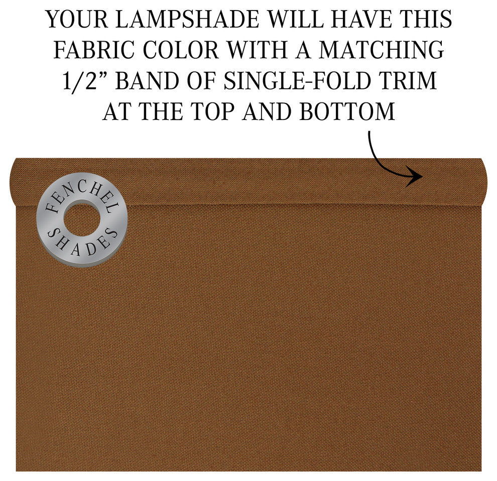 Fenchel Shades 11"x17"x13" Spider Attachment Empire Lamp Shade, Linen Earth