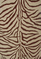 Zebra Hand-Tufted Wool Rug, Brown and Beige, 5''x8''