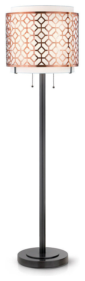 Melrose Metal Floor Lamp-Brushed Copper
