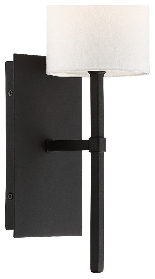 Veronica 1 Light Black Wall Mount
