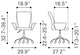 Computer Chair, Faux Vinyl Leather, Steel, Gray, Chrome, Business Office