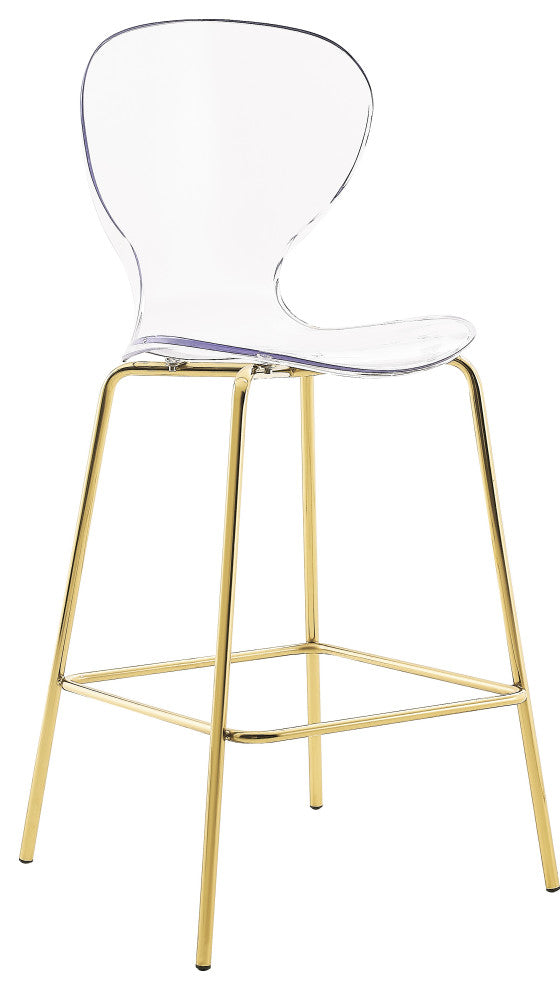 Clarion Counter Stool, Set of 2, Gold