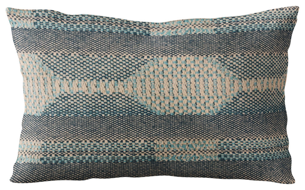 Plutus Blue Lake Stripe Luxury Throw Pillow, 18"x18"