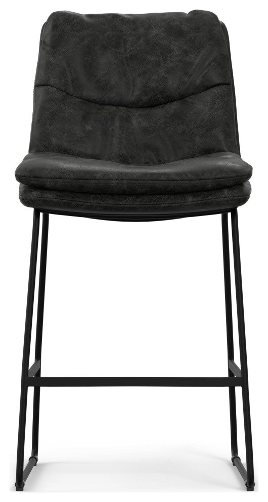 Danika Counter Height stool, Set of 2, Distressed Charcoal Grey