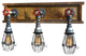 Early Country Vanity 3-Light W/Wire Cages