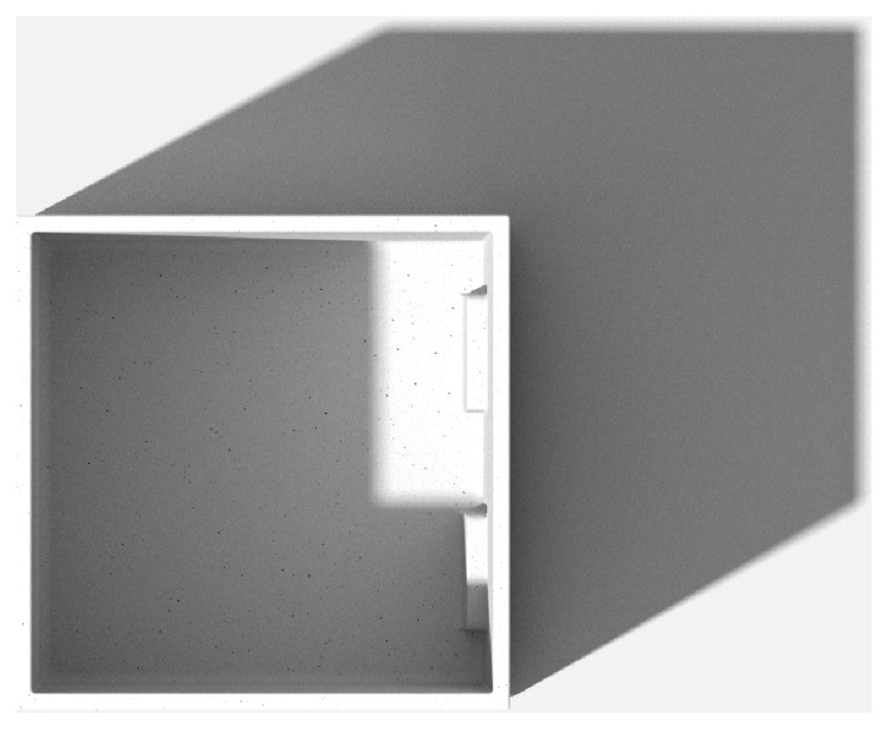 Veadek Geo Series Cube 5" Planter, White, 5 Inch, 2 Pack