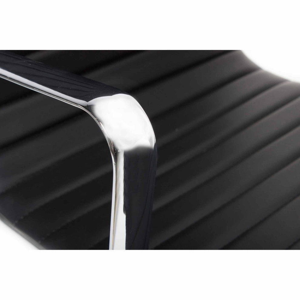 Contemporary Omega Swivel Office Chair High Back Black - Black