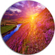 Colorful Scottish Mountains, Landscape Photo Disc Metal Artwork, 38"