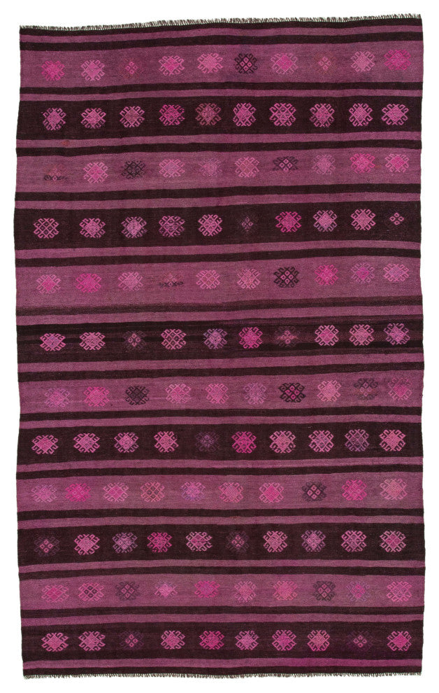 Rug N Carpet - Handwoven Anatolian 6' 1'' x 9' 10'' Tribal Wool Kilim Rug