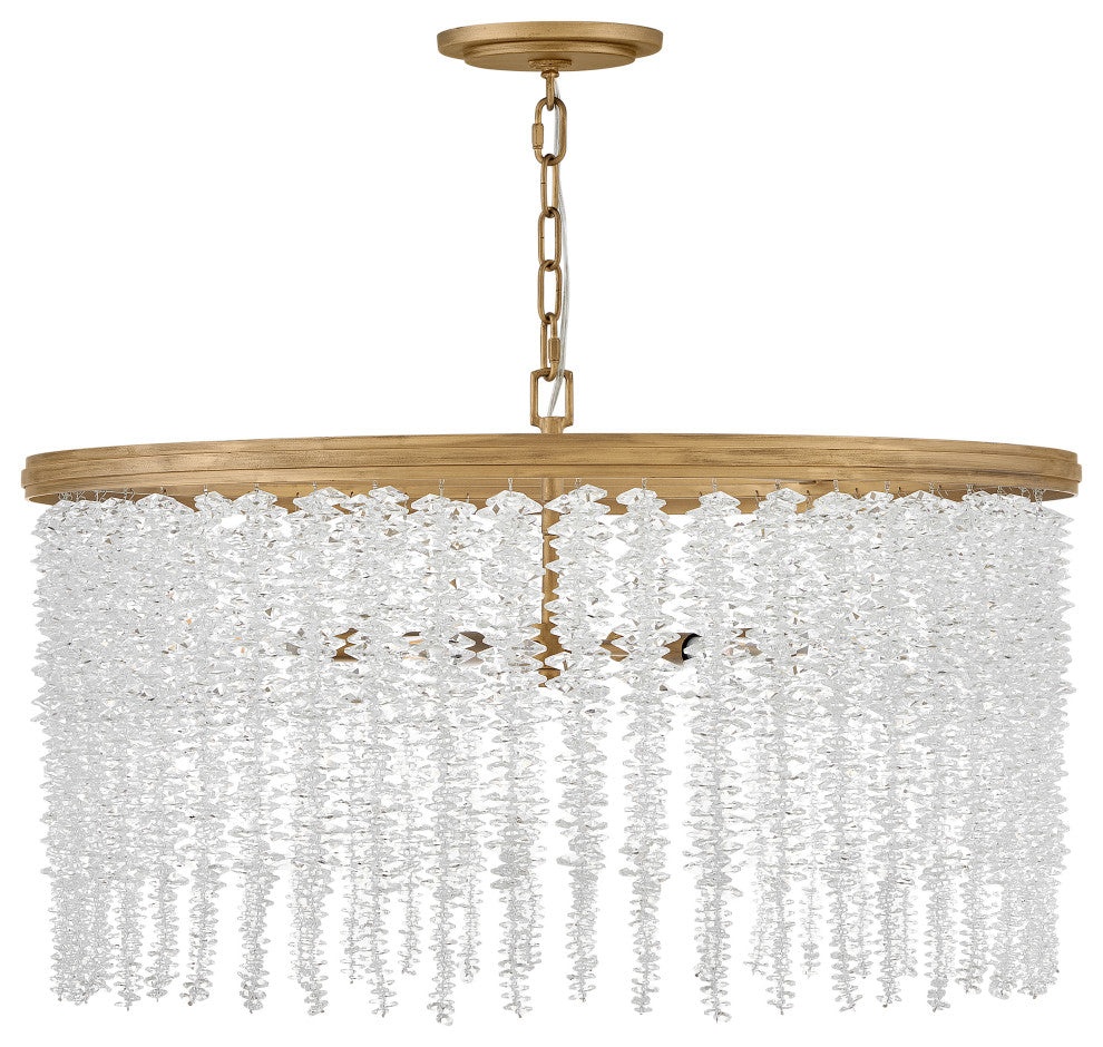 Fredrick Ramond Rubina Medium Convertible Chandelier, Burnished Gold