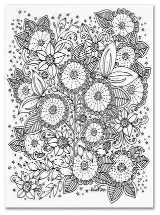 KCDoodleArt 'Zendoodles 14' Canvas Art, 24"x32"