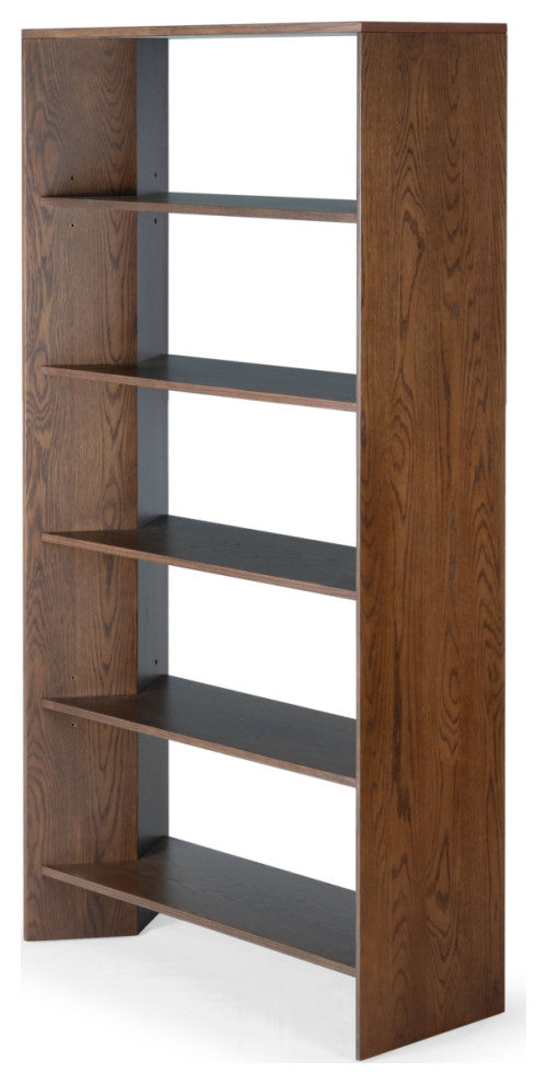 Safavieh Couture Norrington 5 Shelf Bookshelf, Walnut