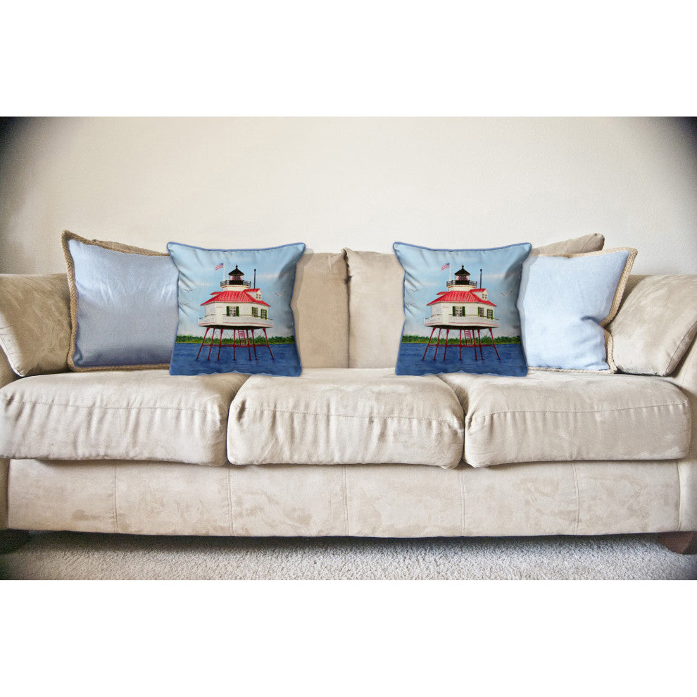 Drum Point Lighthouse Large Indoor/Outdoor Pillow 18x18