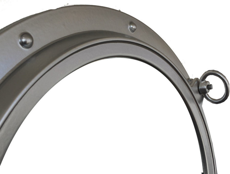 Decorative Ship Porthole Window, Silver, 24"