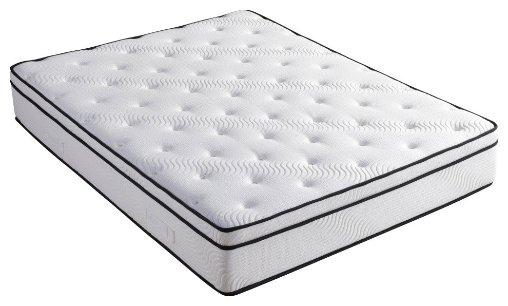 12"? Medium Euro Top Gel Memory Foam Hybrid Pocket Spring Mattress, King