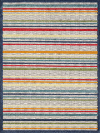 Calla Ivory/Multi Stripes Indoor/Outdoor Area Rug, 3'3 X 4'11