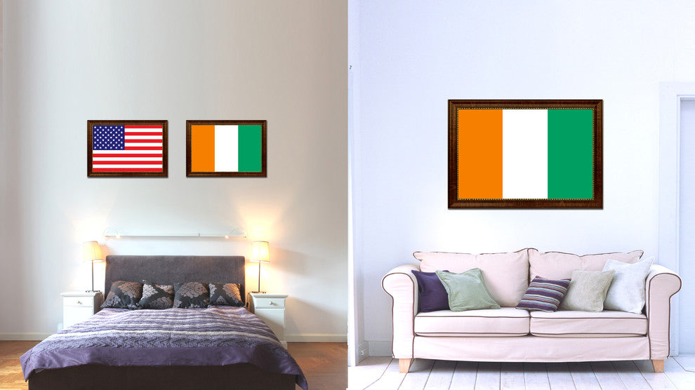 Cote D'Ivoire Country Flag Canvas Print, 15"x21"