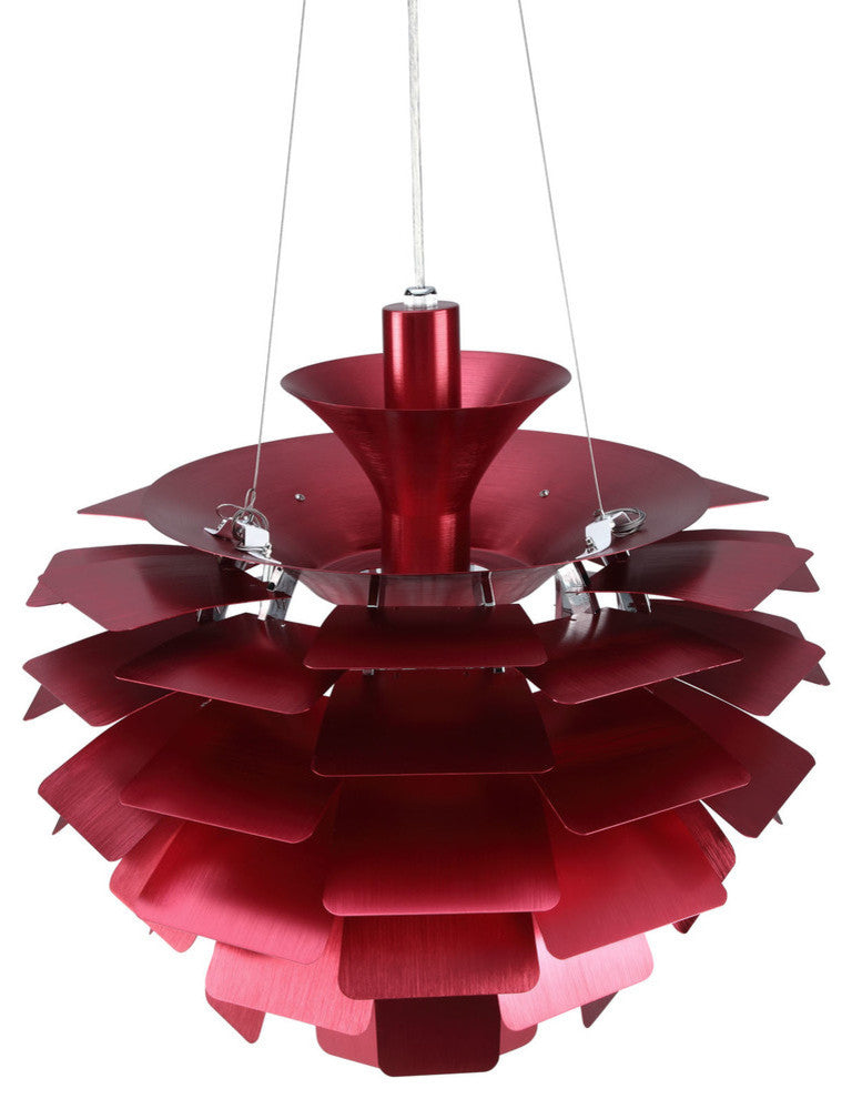 Modern Contemporary Living Dining Room 24" Ceiling Light Chandelier Copper, Red