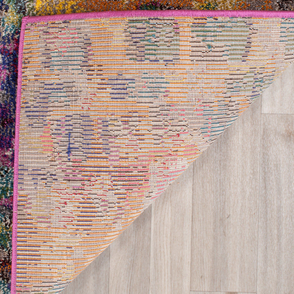 Safavieh Monaco Mnc225D Pink, Multi Area Rug, 9'x12'