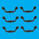 Black Wrought iron Drawer Bail Pull 4.38" L Rust Resistant Powder Coat Pack of 6