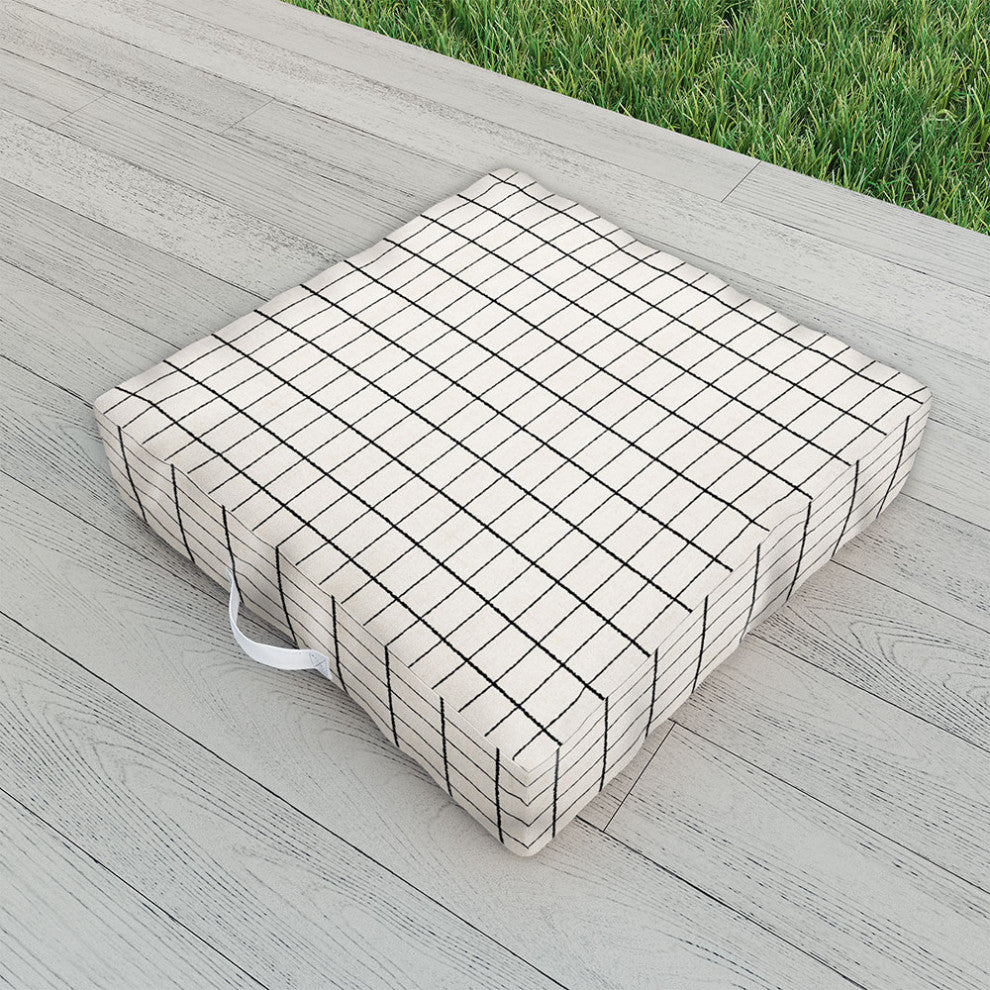 Holli Zollinger Linen Grid Outdoor Floor Cushion
