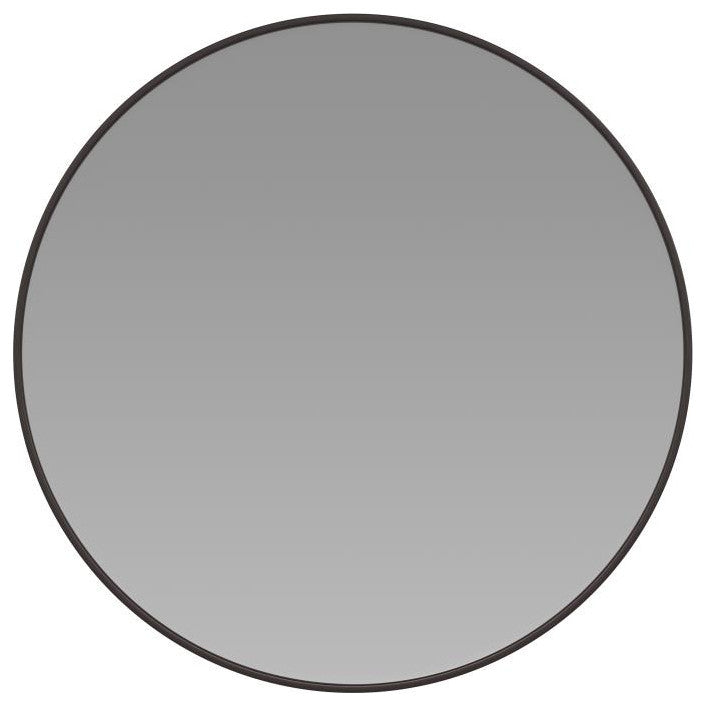 Julianne Large Accent Mirror Metal Framed Wall Mirror, Black, 24"