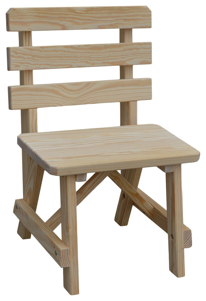 Traditional Cedar Backed Bench, Unfinished, 2 Foot