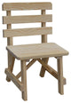 Traditional Cedar Backed Bench, Unfinished, 2 Foot