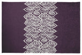 Cowry Stack Rug, Purple, 5'x7'