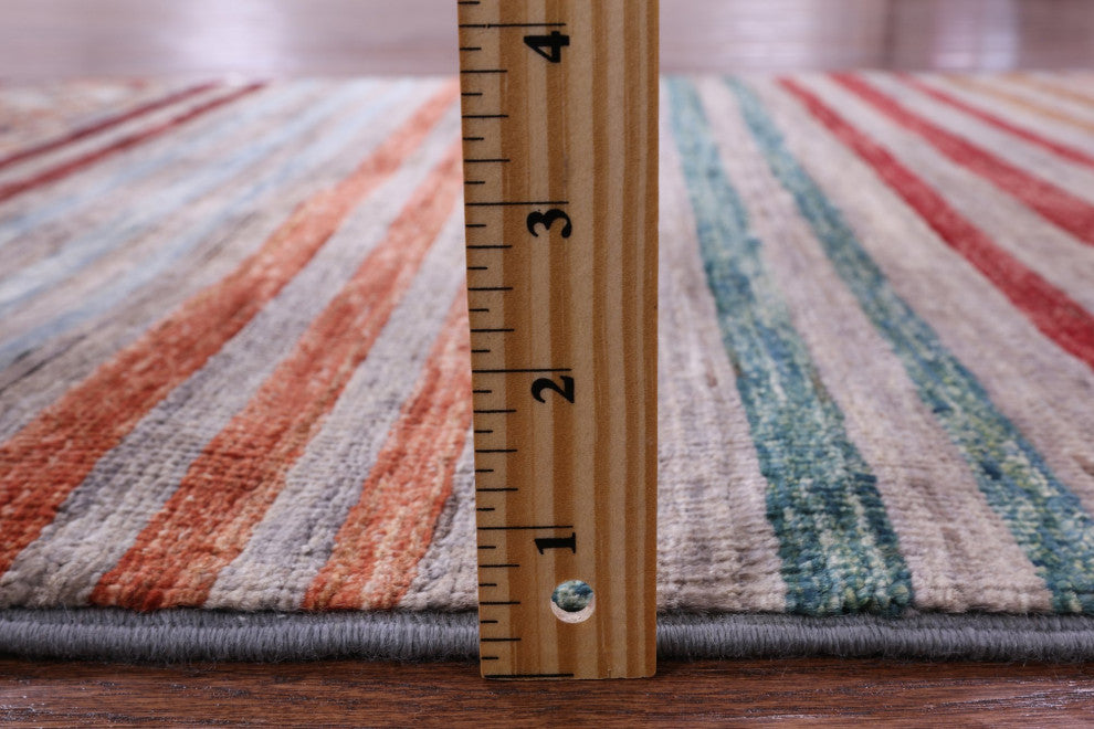 2' 10" X 8' 7" Runner Khorjin Super Kazak Handmade Wool Rug - Q12575