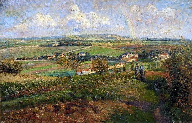 Camille Pissarro Rainbow Pontoise, Gallery Wrapped Canvas Print, 18"x27"