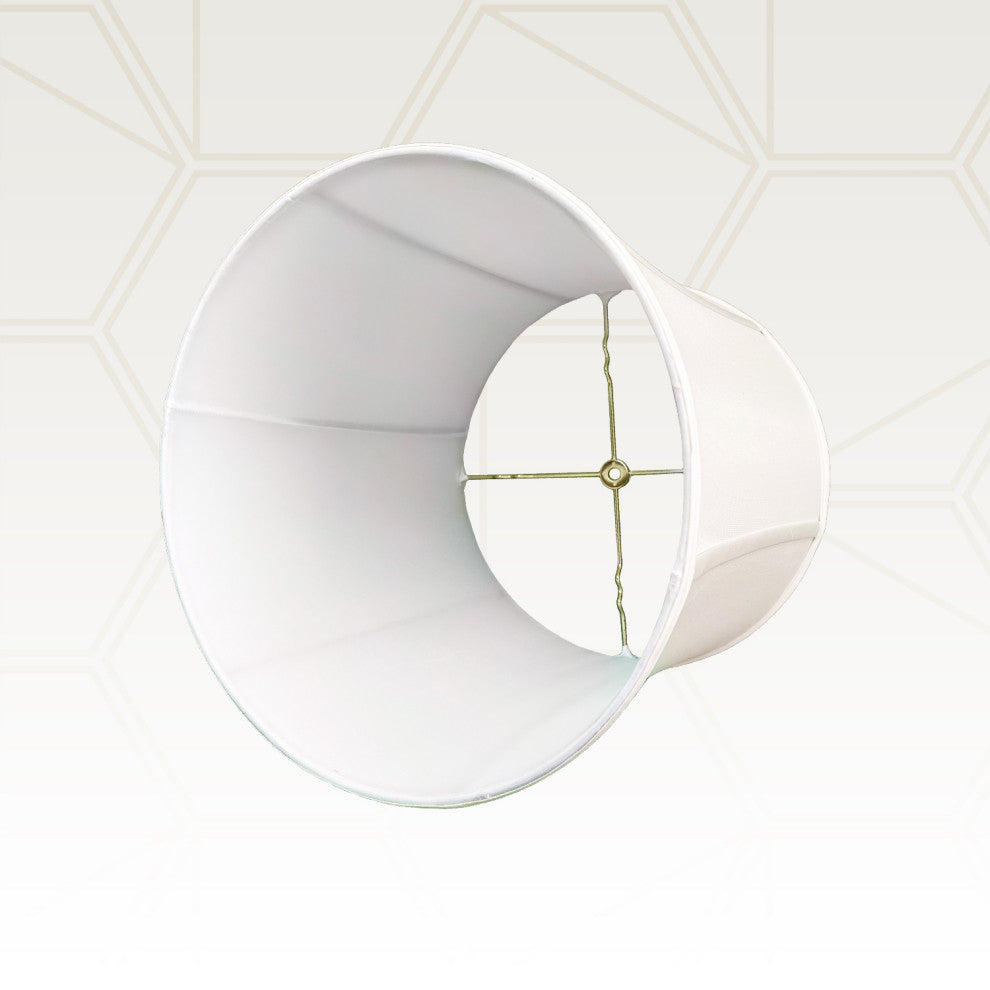 Royal Designs Drum Lamp Shade, White, 9x10x10, Set of 2
