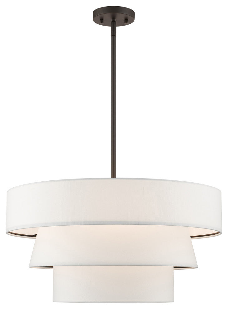 Livex Lighting Warrenville 4-Light Bronze Pendant Chandelier